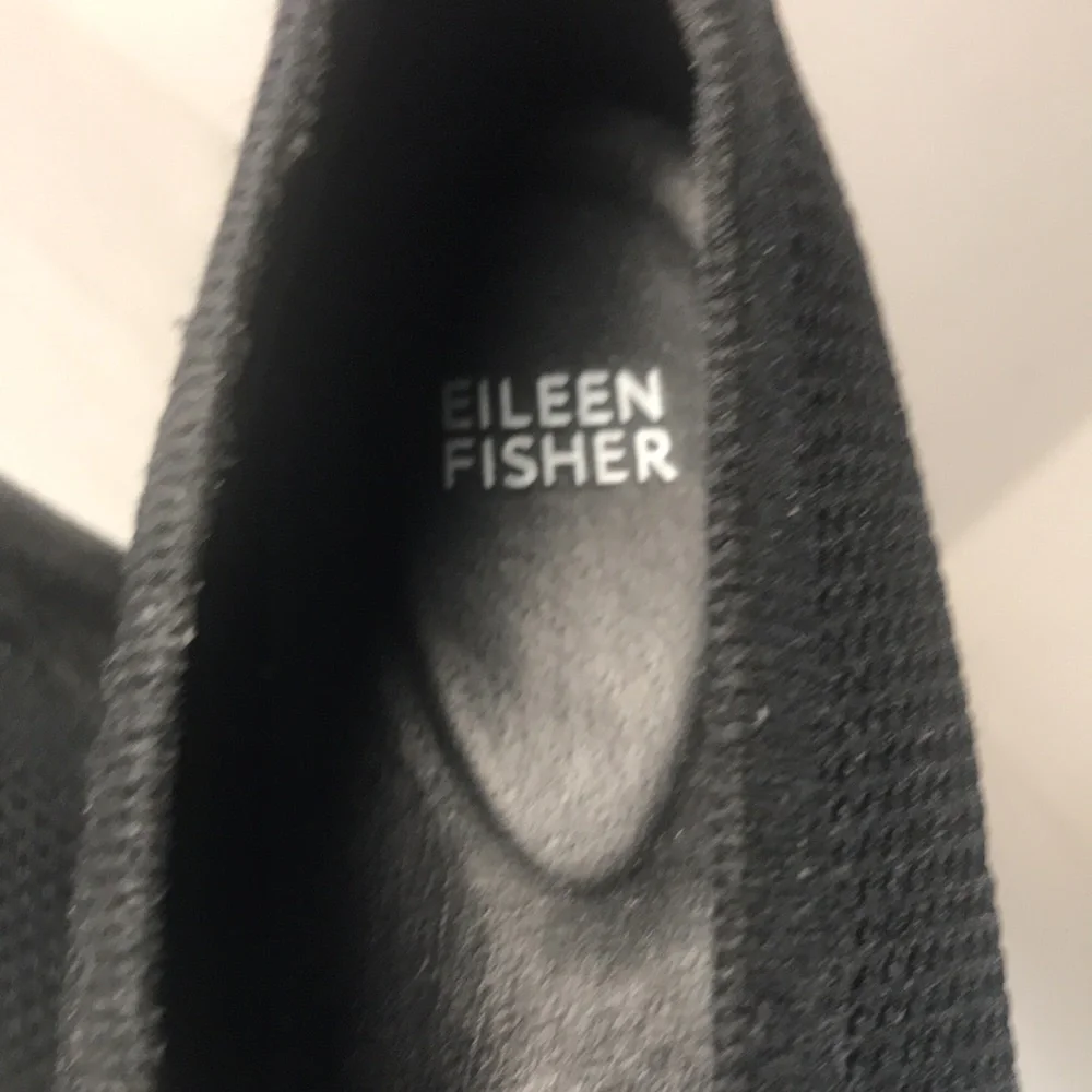 Eileen Fisher Women’s Black Heaven Knit Wedge Ballet Slip-On Flats Size 10